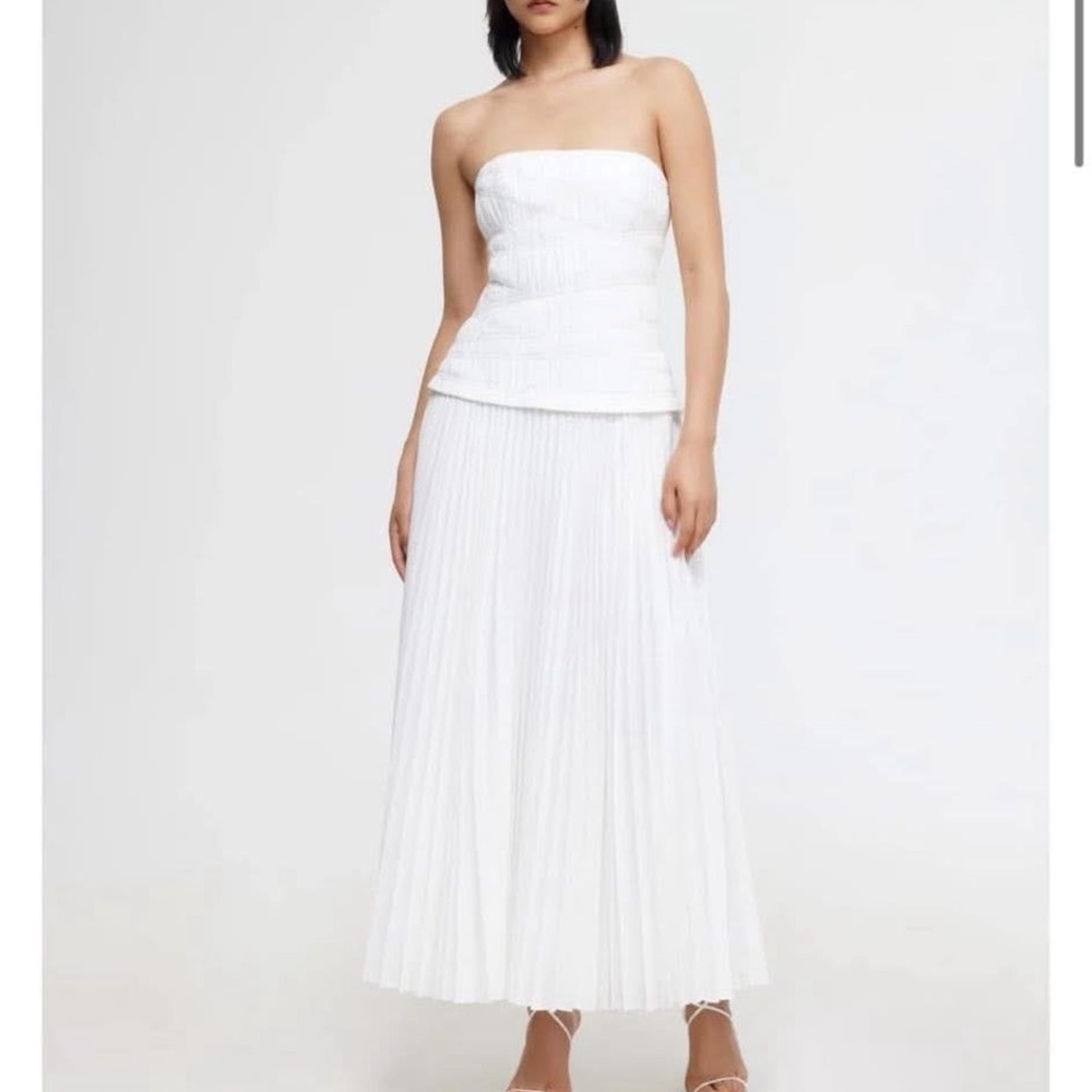Acler Women’s Bristol White Strapless Dress